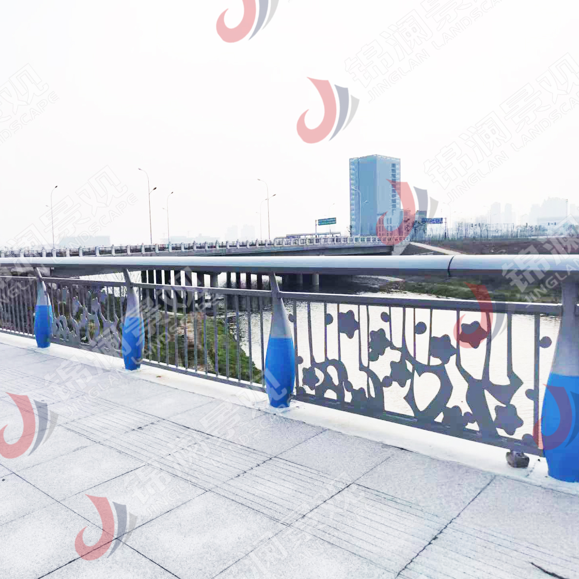 景观栏杆,桥梁装饰,铸造石,晶铸石,精铸石,铝合金栏杆,铝合金防撞护栏,UHPC装饰挂板,UHPC清水板,GRC
