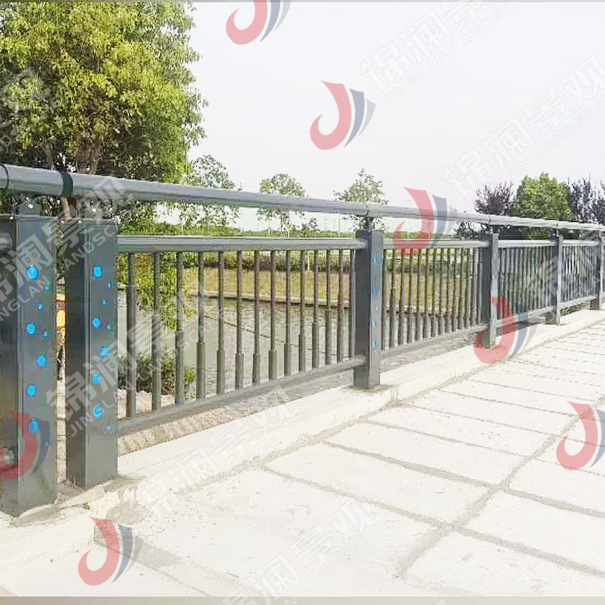 景观栏杆,桥梁装饰,铸造石,晶铸石,精铸石,铝合金栏杆,铝合金防撞护栏,UHPC装饰挂板,UHPC清水板,GRC