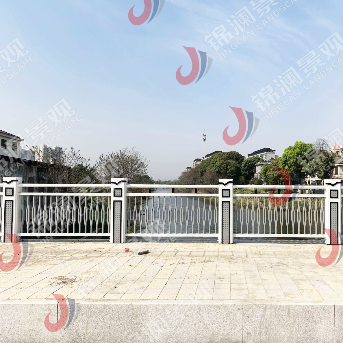 景观栏杆,桥梁装饰,铸造石,晶铸石,精铸石,铝合金栏杆,铝合金防撞护栏,UHPC装饰挂板,UHPC清水板,GRC