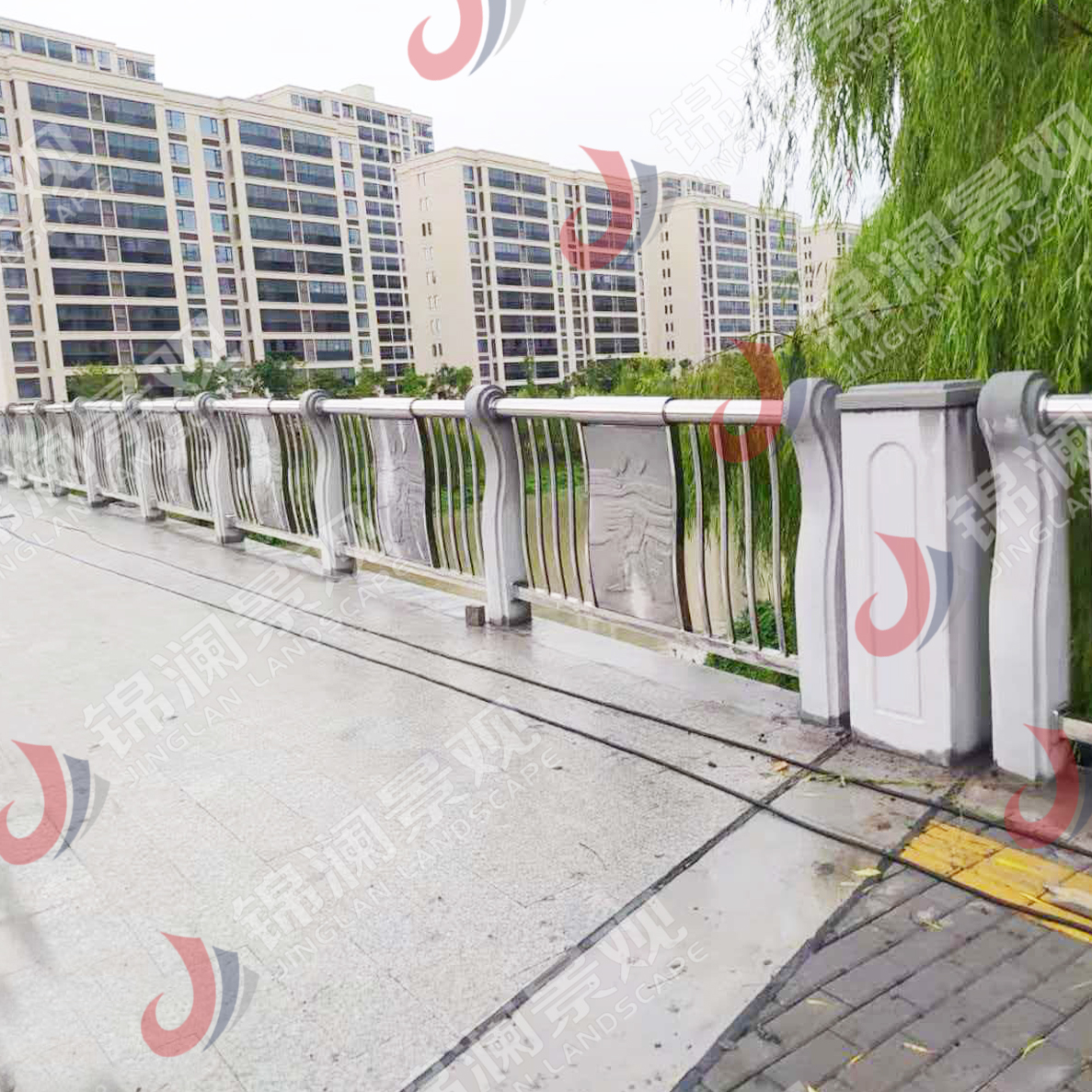 景观栏杆,桥梁装饰,铸造石,晶铸石,精铸石,铝合金栏杆,铝合金防撞护栏,UHPC装饰挂板,UHPC清水板,GRC