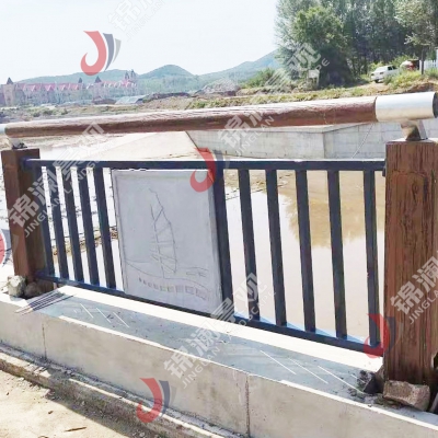 河道铸造石实木仿木栏杆