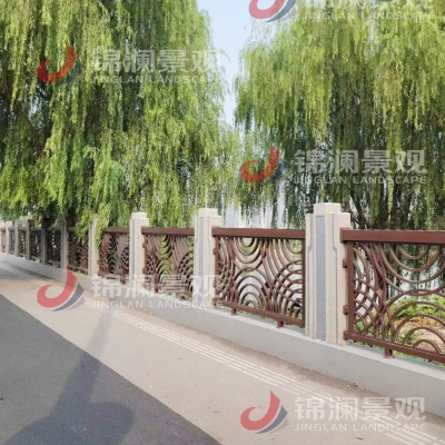 湖北武汉铝合金不锈钢复合铸造石桥梁栏杆装饰