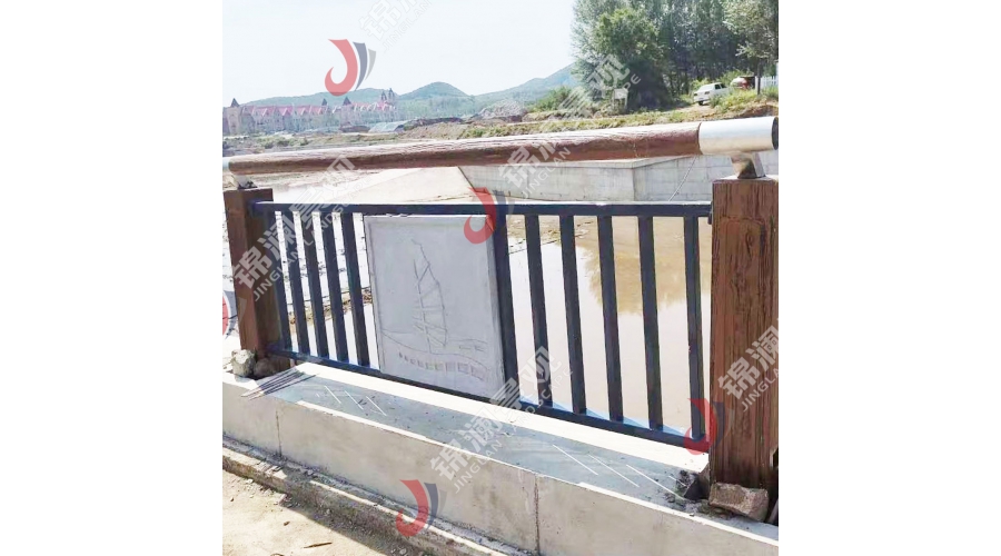 河道铸造石实木仿木栏杆