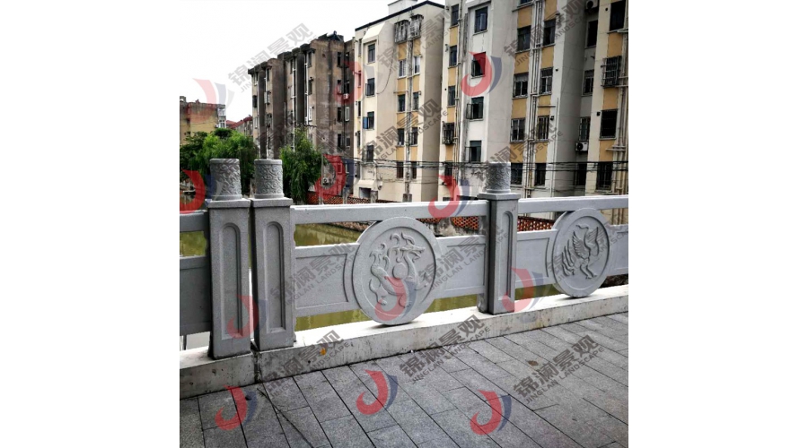 铸造石艺术栏杆四神兽