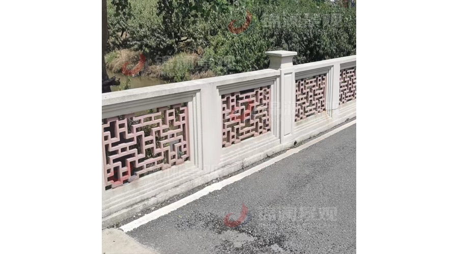 铸造石河道景观栏杆