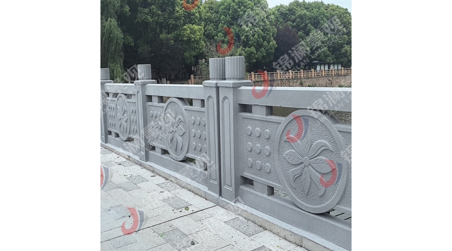 浙江杭州铸造石栏杆人行道护栏